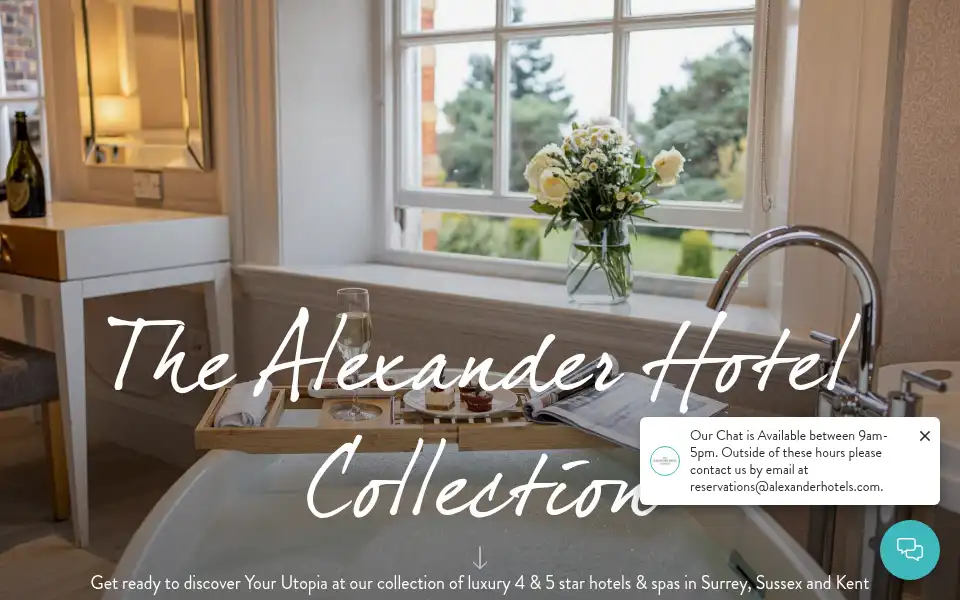 Screenshot of alexanderhotels.co.uk