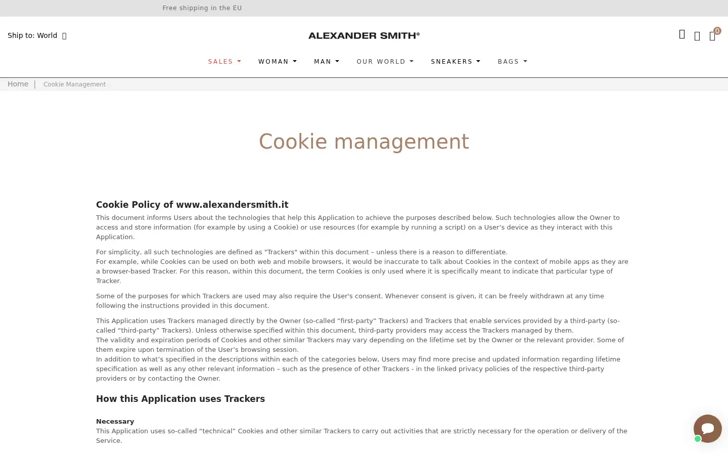 Screenshot of alexandersmith.it
