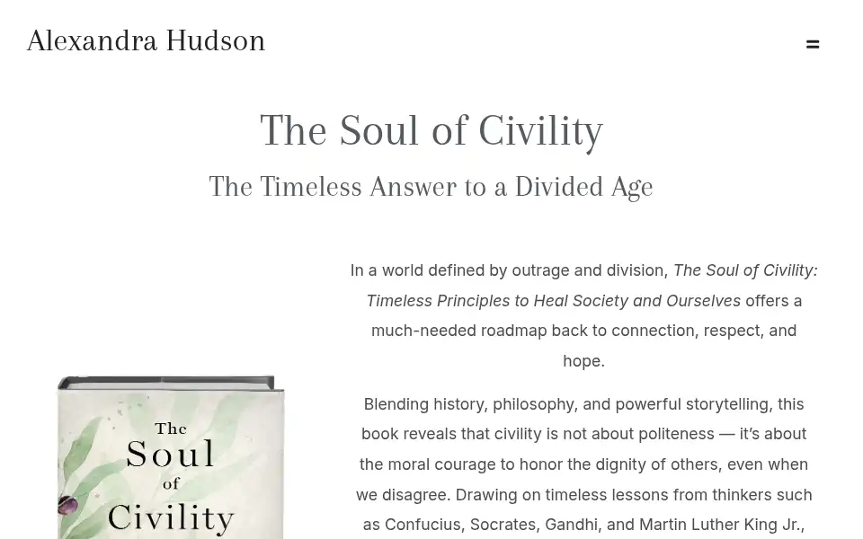 Screenshot of alexandraohudson.com