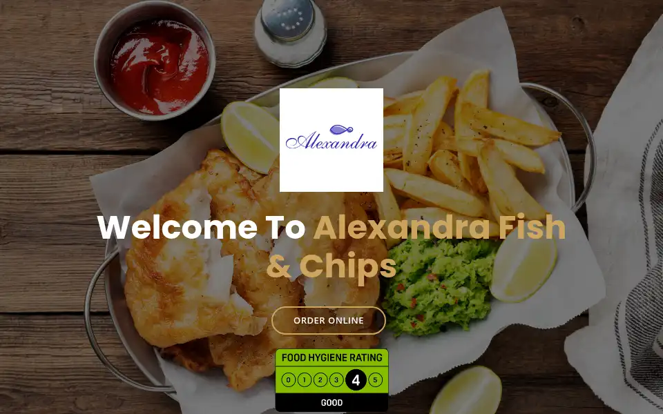 Screenshot of alexandratakeaway.co.uk