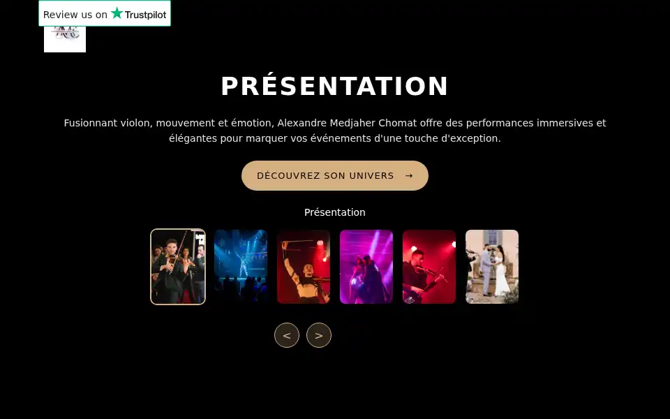 Screenshot of alexandrechomat.fr