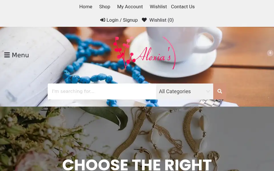 Screenshot of alexiasgifts.co.za