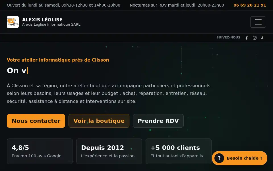 Screenshot of alexisleglise.fr