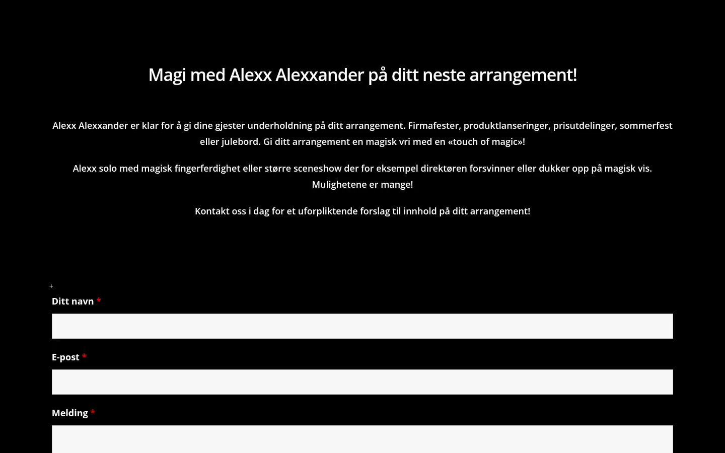 Screenshot of alexx.no