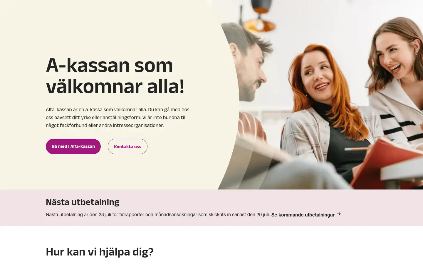 Screenshot of alfakassan.se