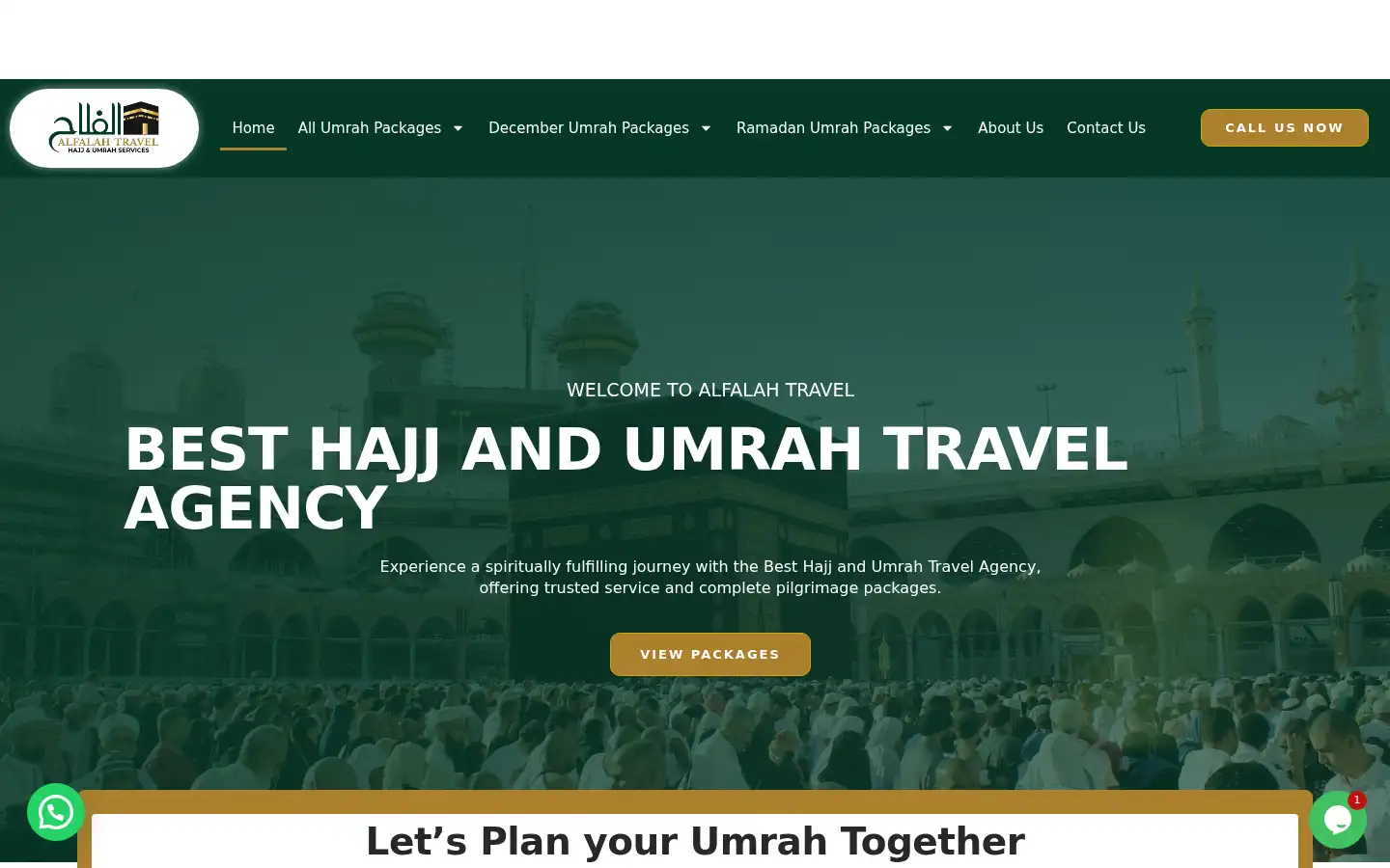 Screenshot of alfalahtravel.co.uk