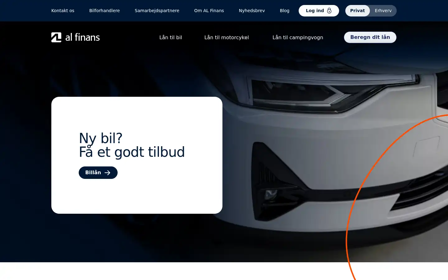Screenshot of alfinans.dk