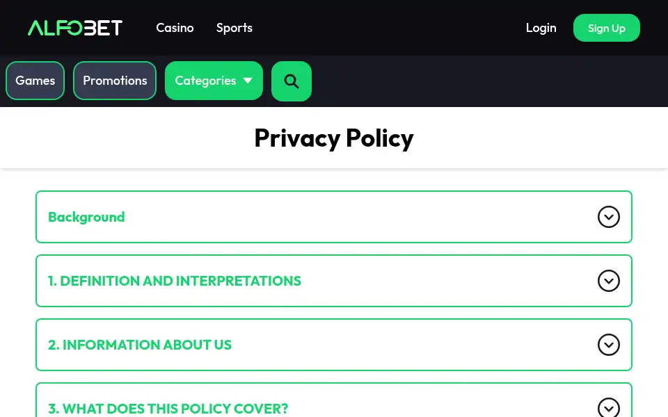 Screenshot of alfobet.com