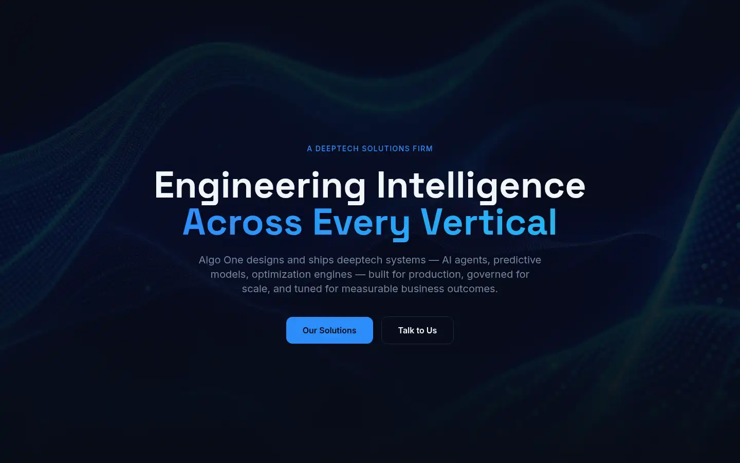 Screenshot of algo-one.com