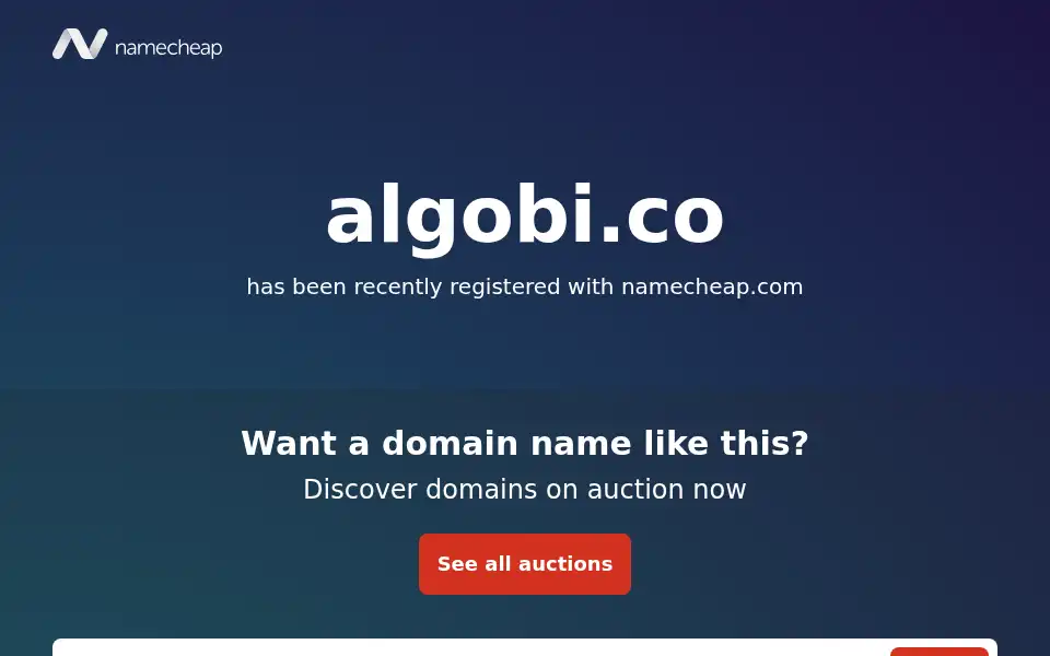 Screenshot of algobi.co