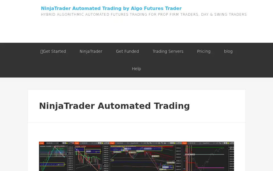 Screenshot of algofuturestrader.com