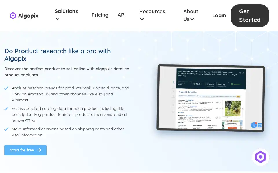 Screenshot of algopix.com