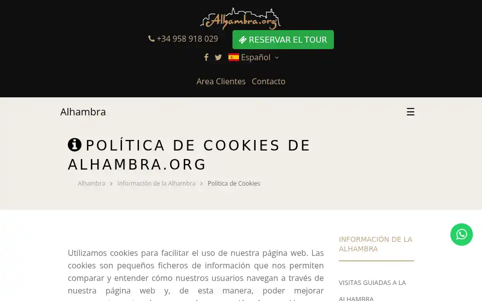 Screenshot of alhambra.org