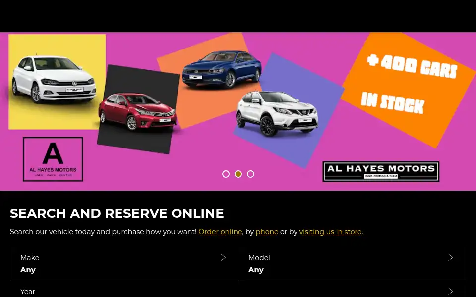 Screenshot of alhayesmotors.com