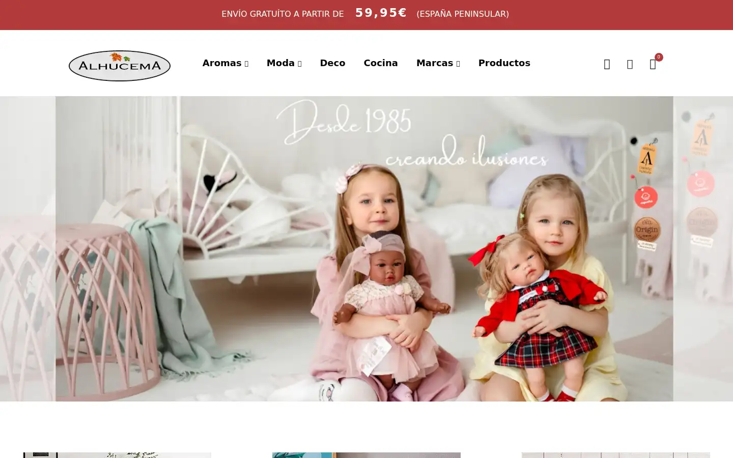 Screenshot of alhucemashopping.com