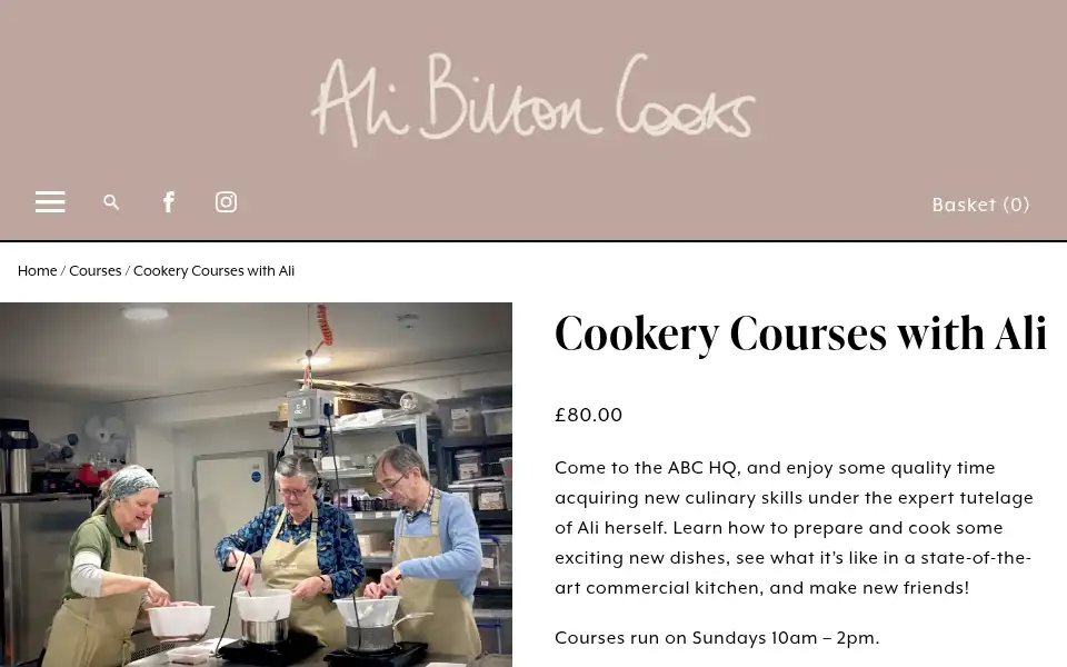 Screenshot of alibiltoncooks.co.uk