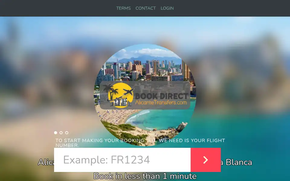 Screenshot of alicantetransfers.com