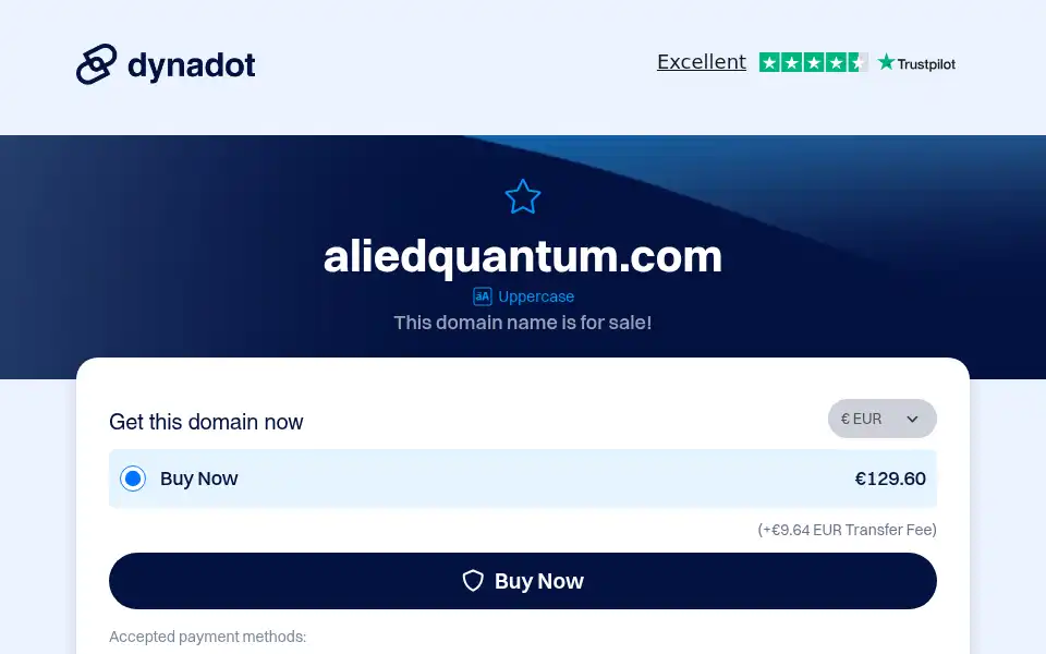 Screenshot of aliedquantum.com