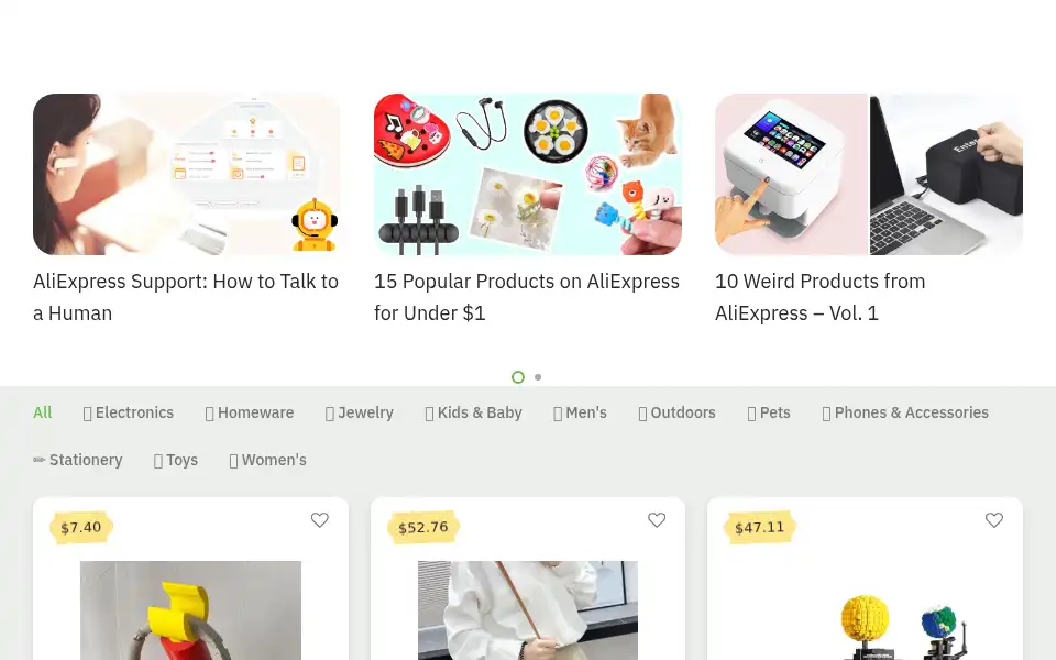 Screenshot of alifinds.com