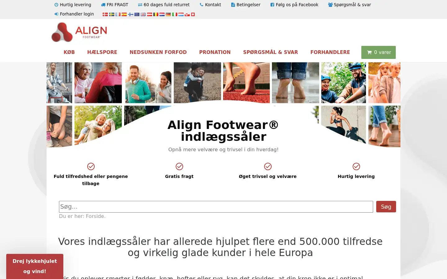 Screenshot of alignfootwear.dk