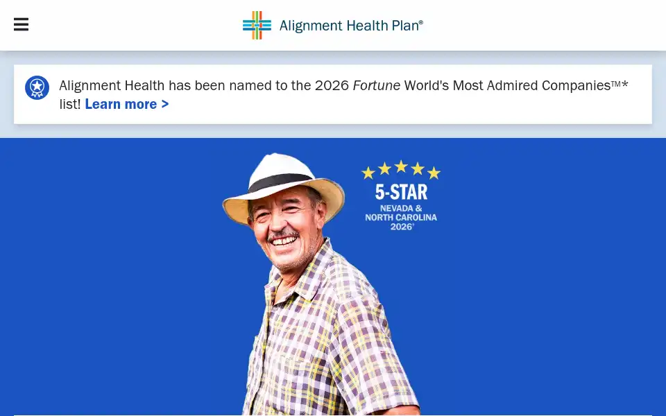 Screenshot of alignmenthealthplan.com