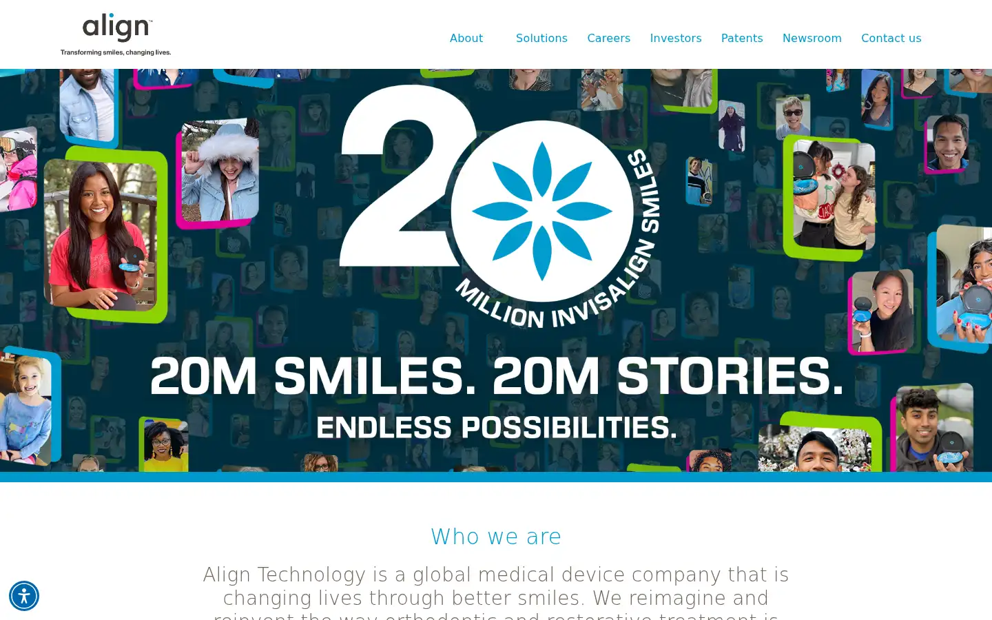 Screenshot of aligntech.com