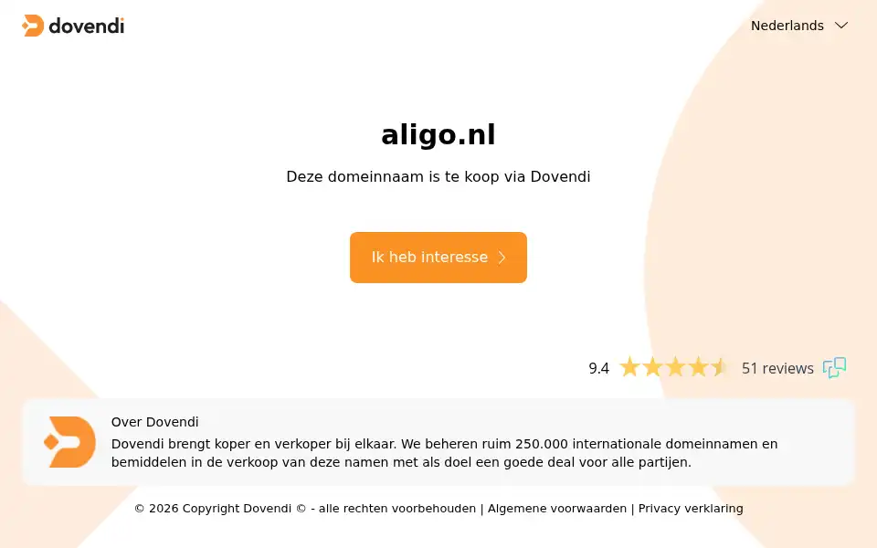 Screenshot of aligo.nl