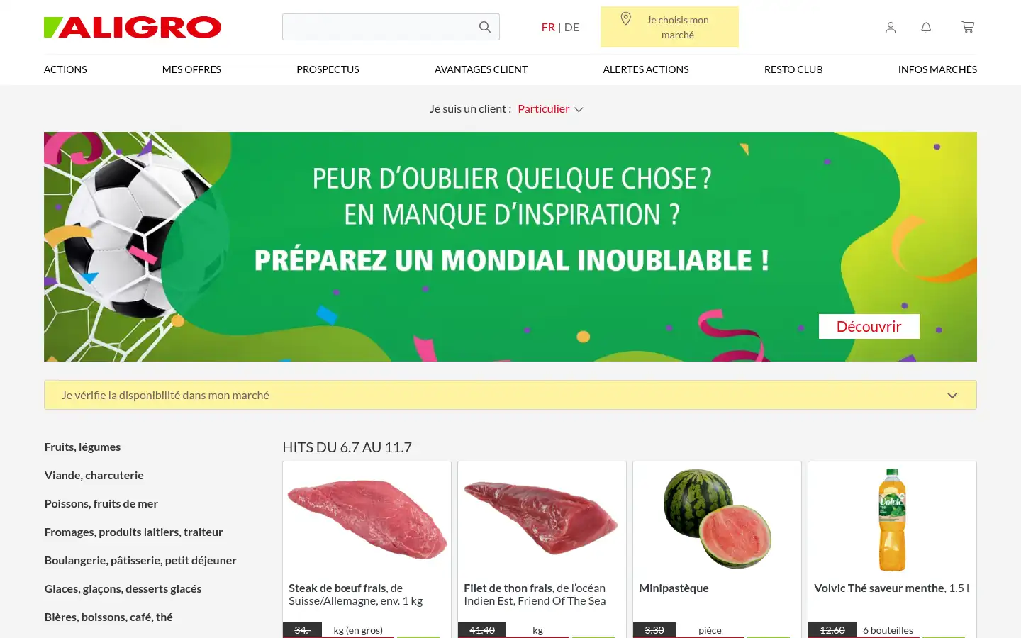 Screenshot of aligro.ch