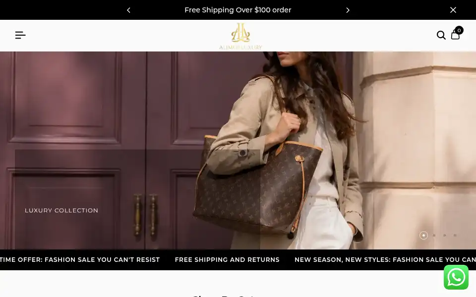 Screenshot of alimorluxury.nl