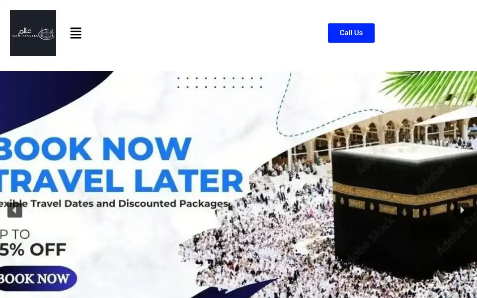 Screenshot of alimtravels.com