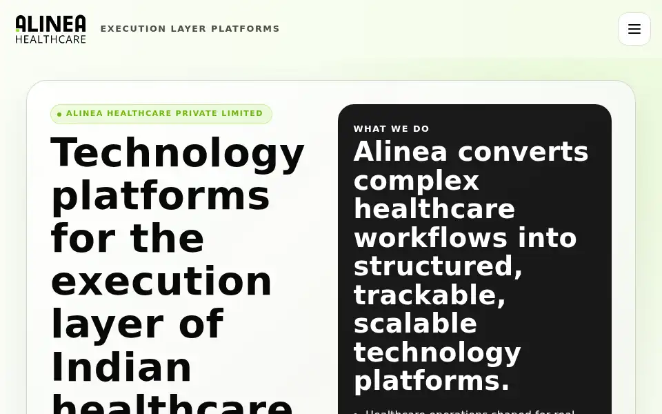 Screenshot of alineahealthcare.in