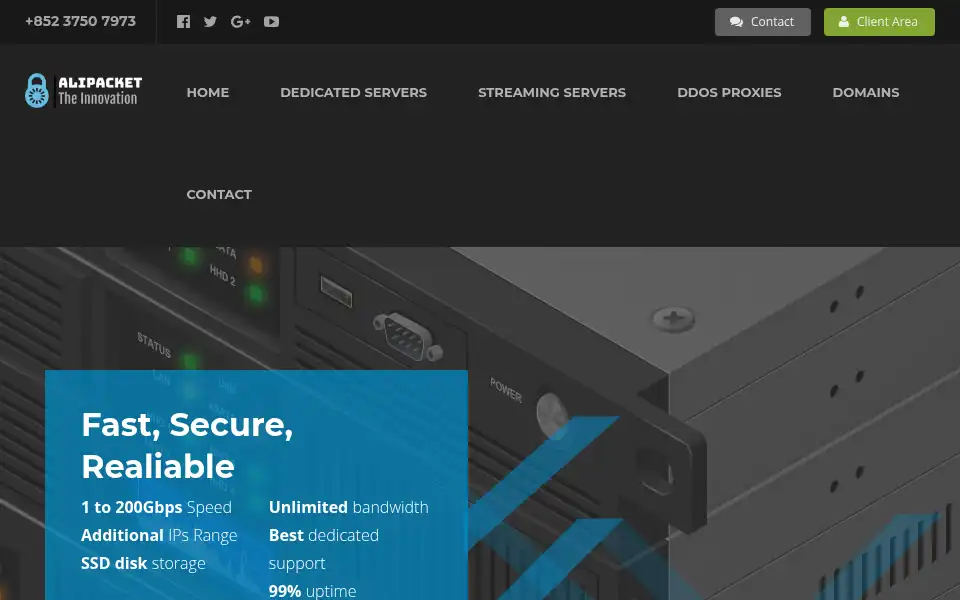 Screenshot of alipacket.com