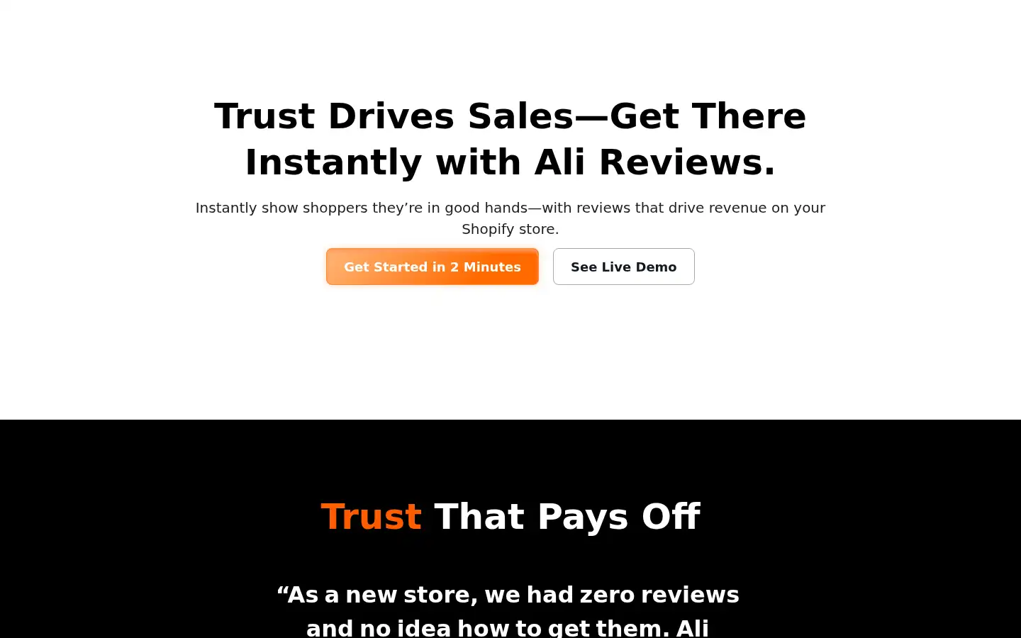 Screenshot of alireviews.io