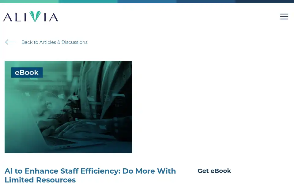 Screenshot of aliviaanalytics.com