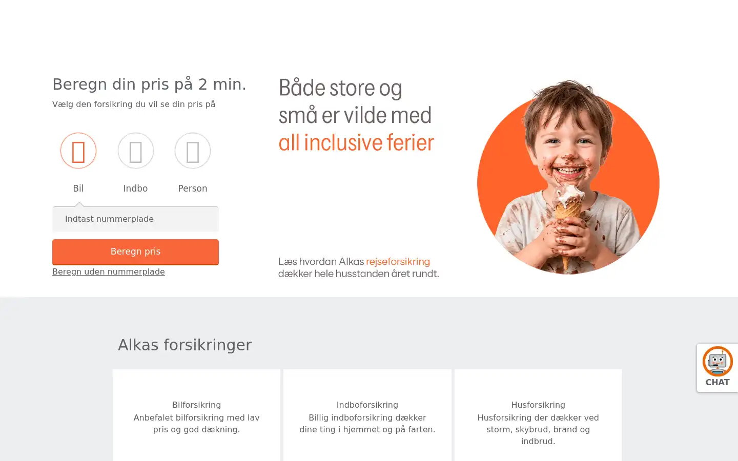 Screenshot of alka.dk