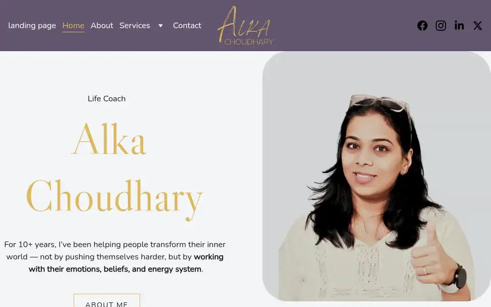 Screenshot of alkachoudhary.com