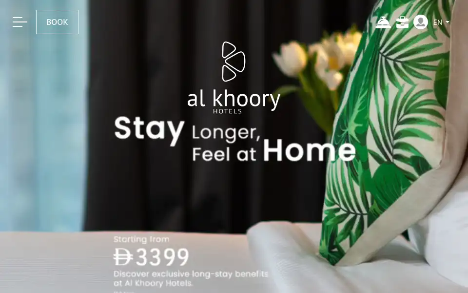 Screenshot of alkhooryhotels.com
