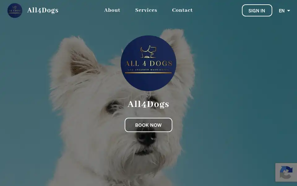 Screenshot of all4dogs.uk
