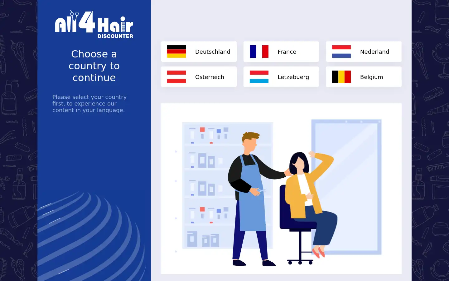 Screenshot of all4hair.com