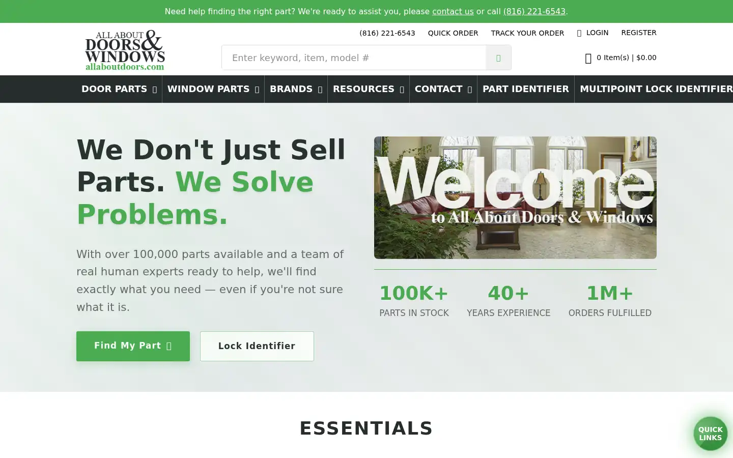 Screenshot of allaboutdoors.com