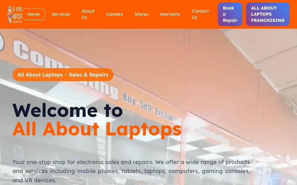 Screenshot of allaboutlaptops.co.uk
