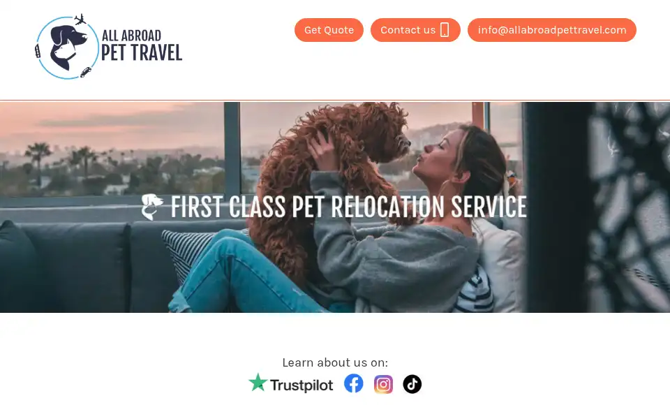 Screenshot of allabroadpettravel.com