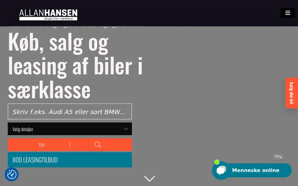Screenshot of allan-hansen.dk