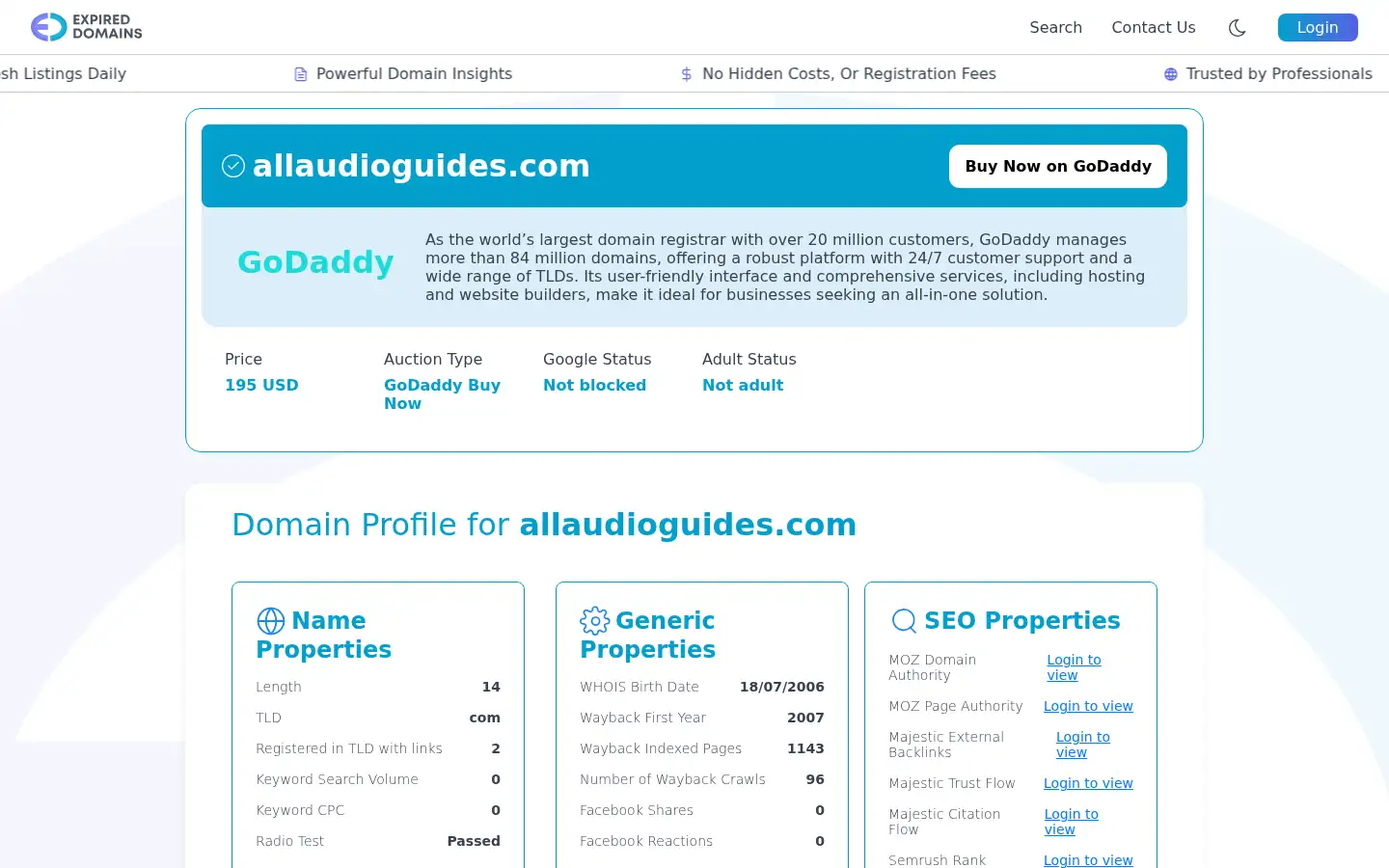 Screenshot of allaudioguides.com