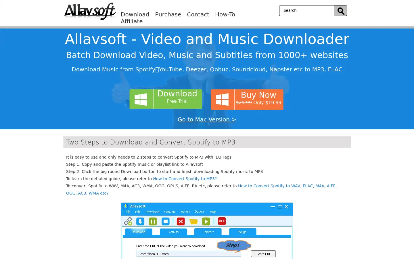 Screenshot of allavsoft.com