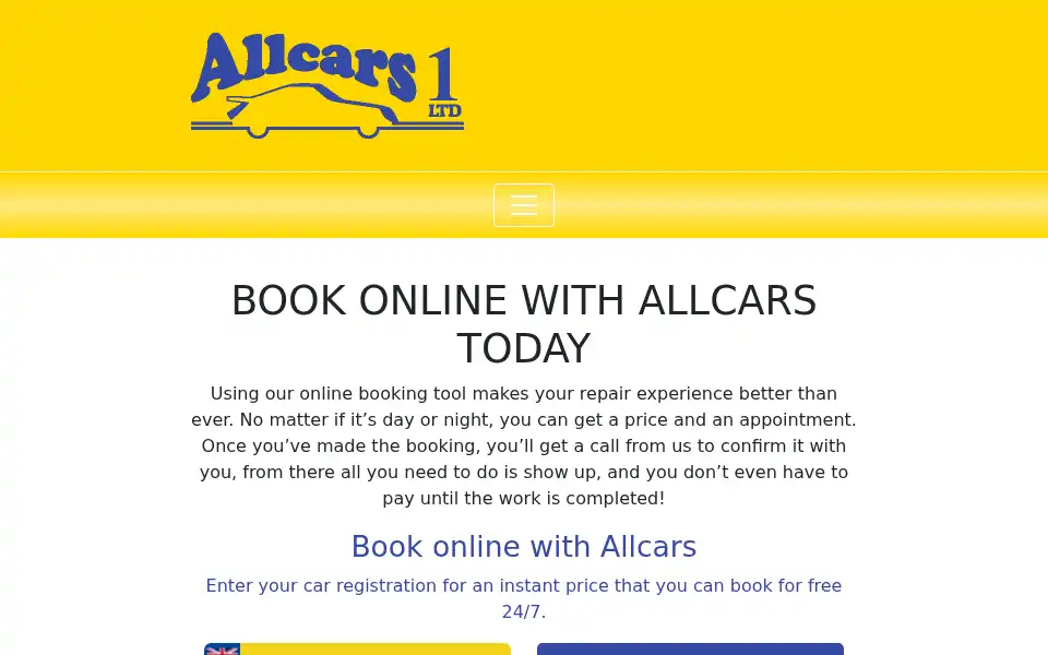 Screenshot of allcars1.co.uk