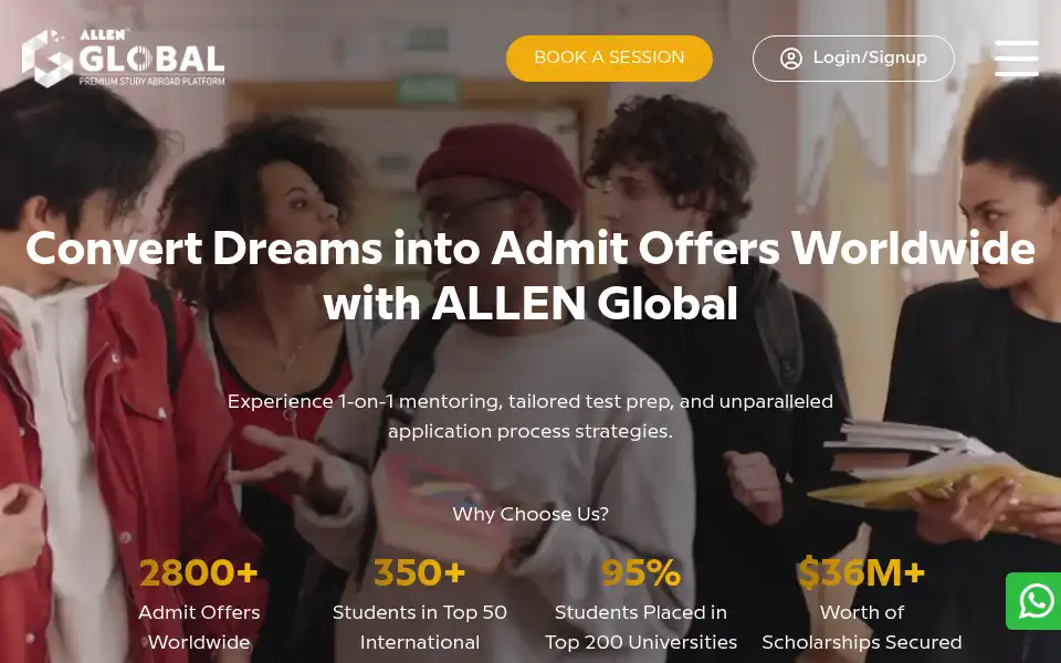 Screenshot of allenglobalstudies.com