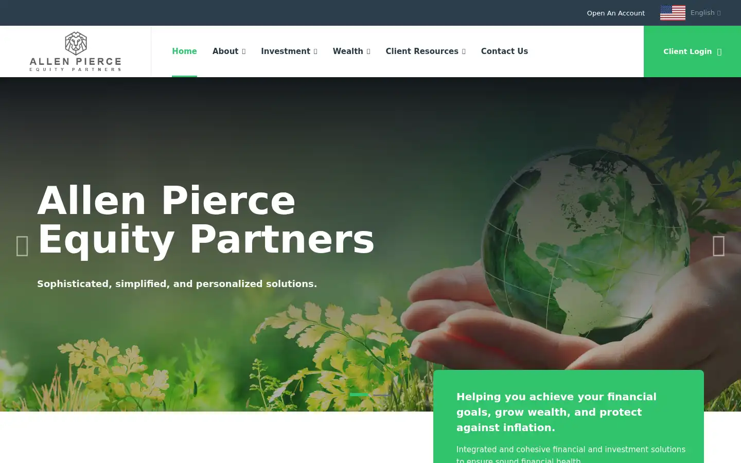 Screenshot of allenpierce.com