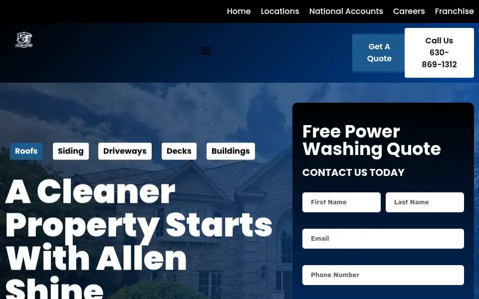 Screenshot of allenshine.com