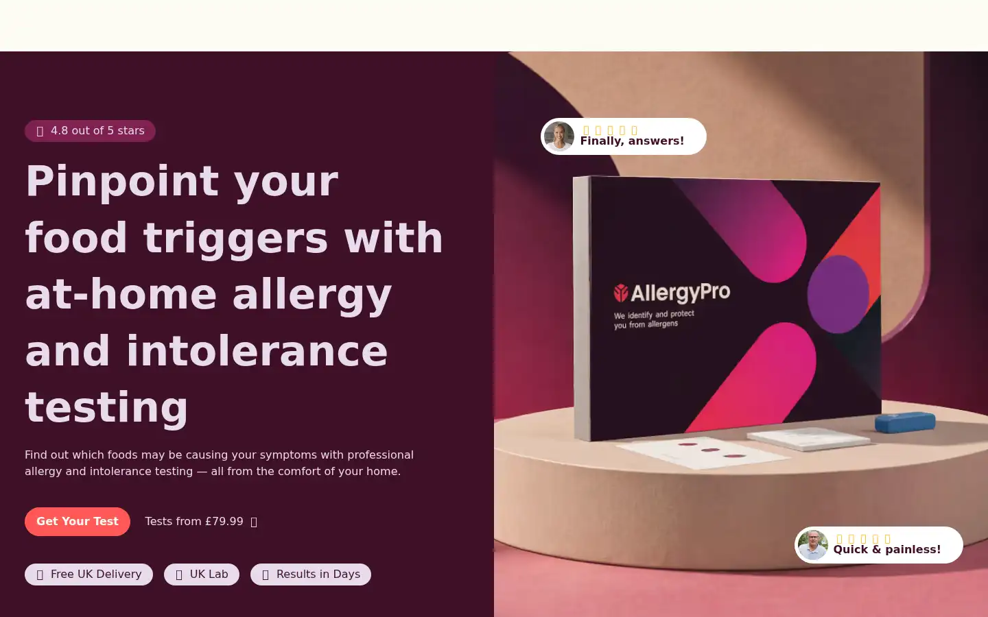 Screenshot of allergypro.co.uk